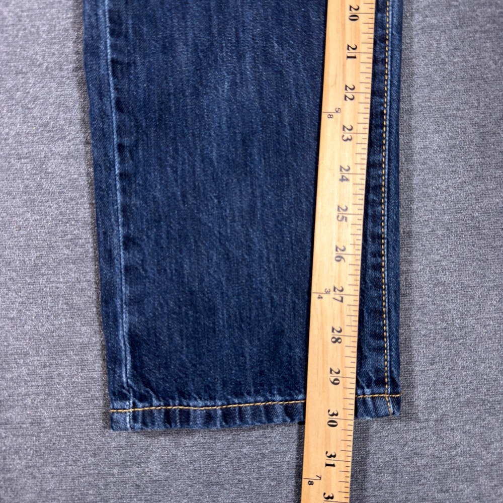 Levi's Middy Straight Jeans Women 31 Blue Mid Rise Denim Pants 100% Cotton Mom - Picture 7 of 9